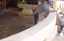 Cutting Laps on Curved Beam